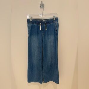 Old Navy Wide-Leg Blue Girls Jeans with Drawstring Waist